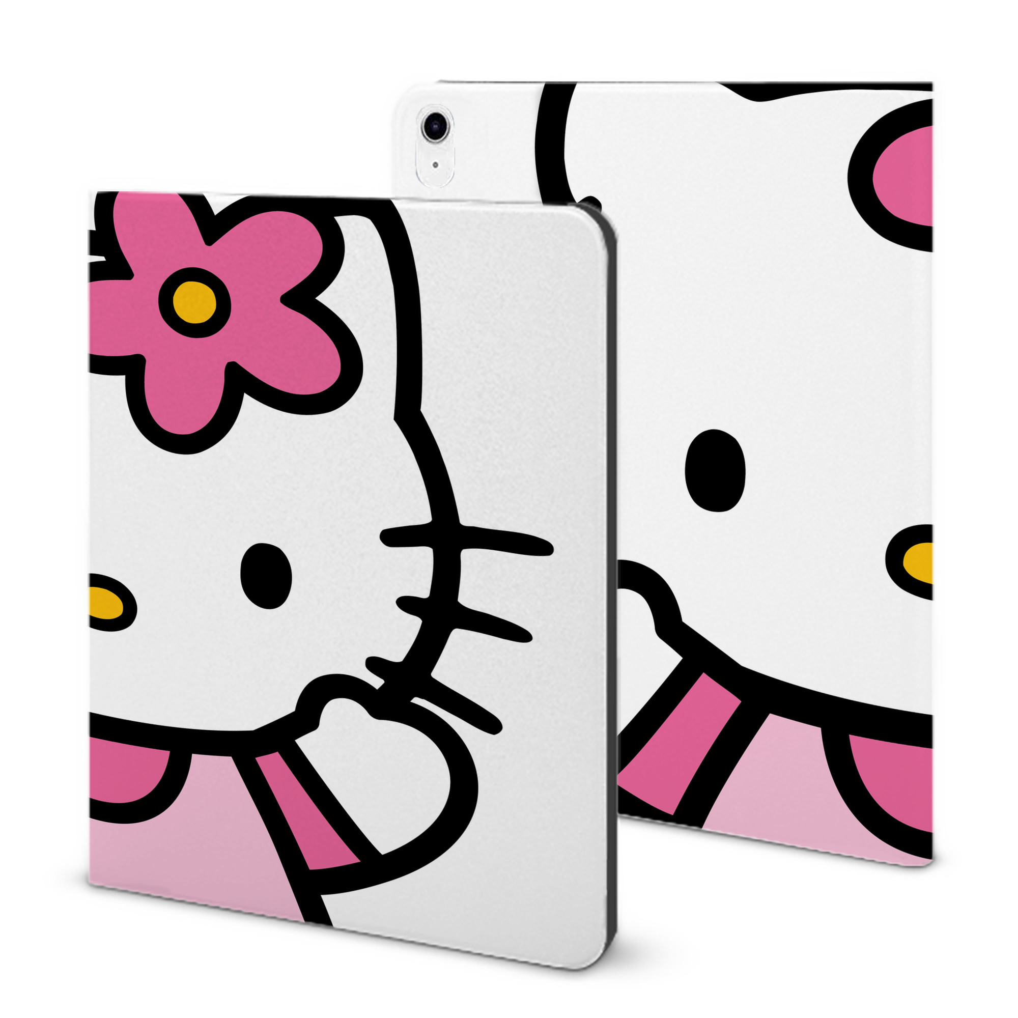 （画像用） Hello Kitty ハローキティ IPad ケース ブック型 PUレザー TPU 耐衝撃 軽量 薄型 ペン収納なし 全面保護 IPad 各モデル対応